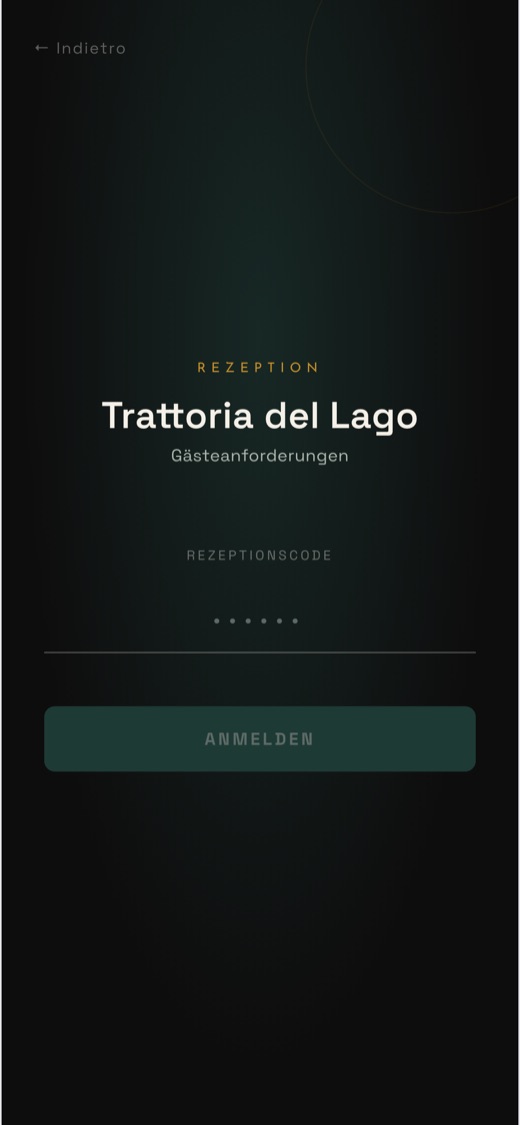 Il cameriere entra col suo PIN