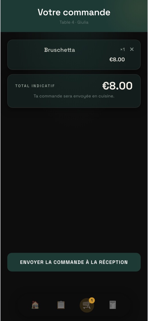 Controlla il totale prima di inviare