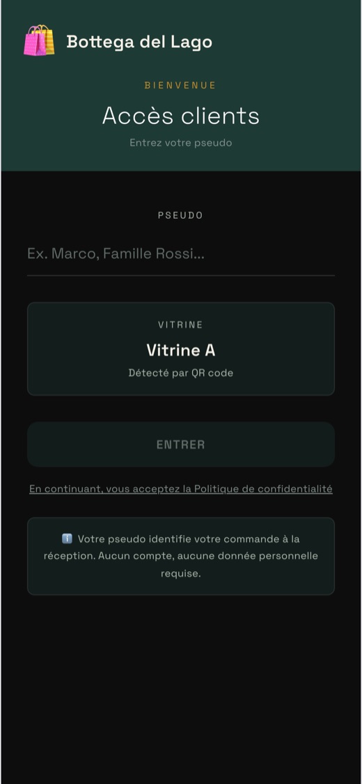 Inquadra il QR in vetrina