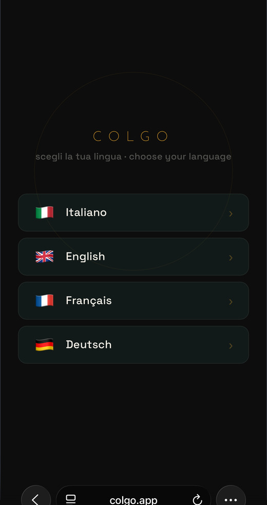 Sceglie la lingua