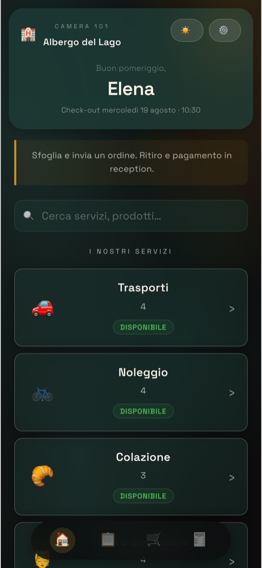 Trova i servizi della struttura