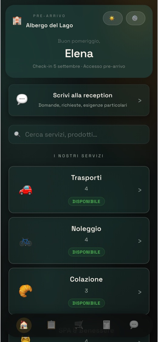 Prenota i servizi in anticipo