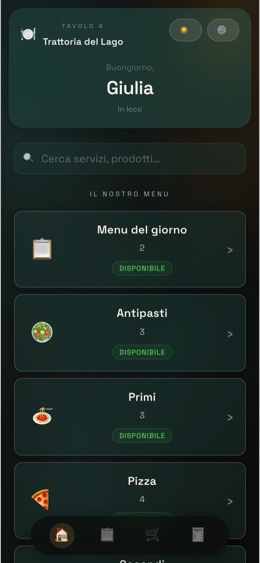 Trova il menù nella sua lingua
