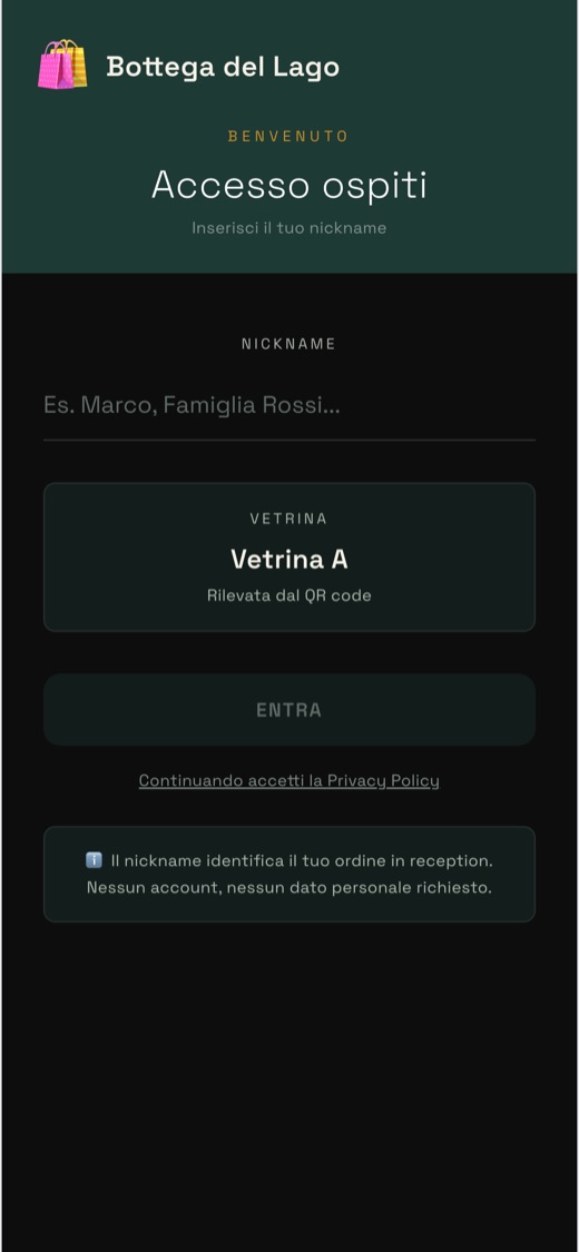 Inquadra il QR in vetrina