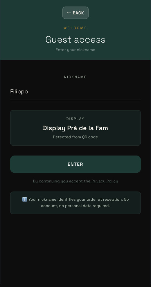Vetrina rilevata dal QR
